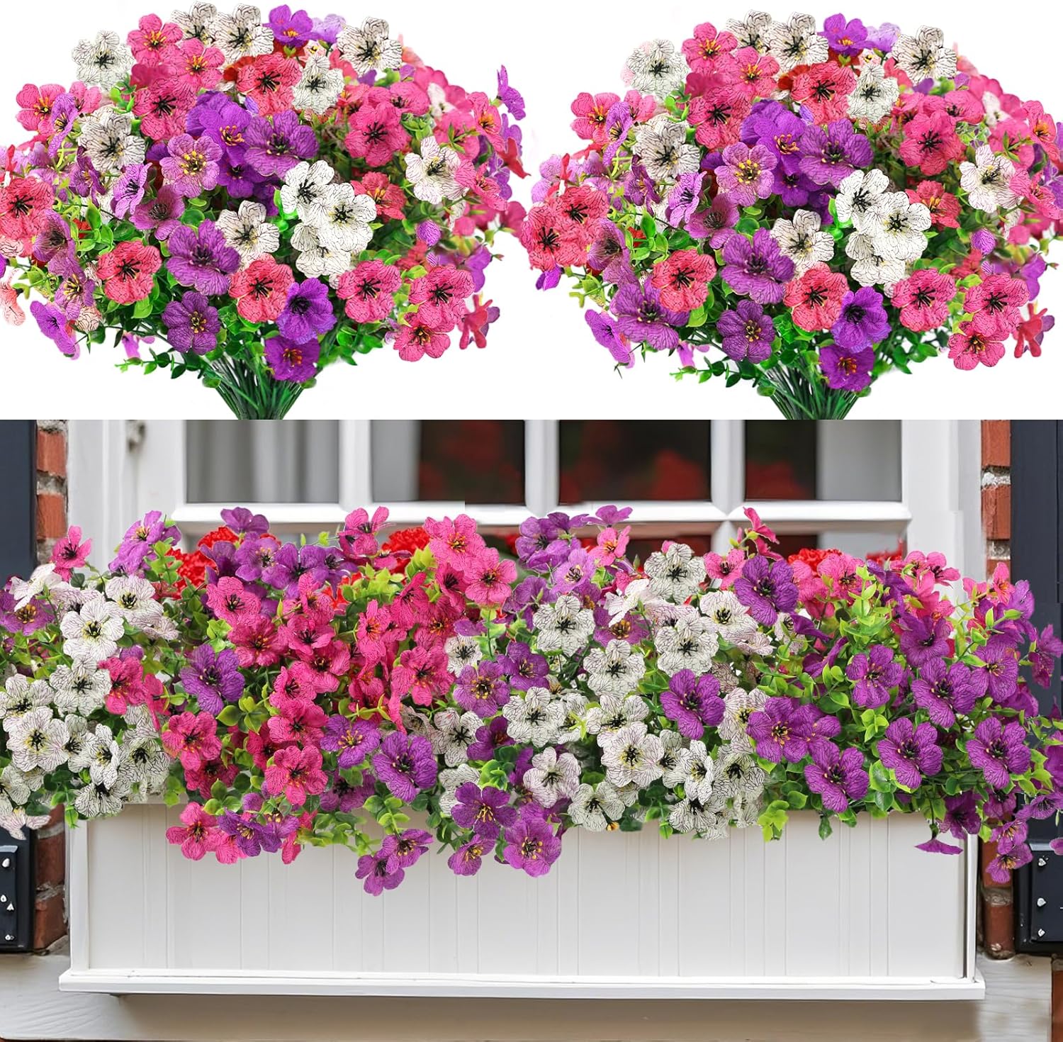 Nepfaivy UV-Resistant Artificial Outdoor Flowers