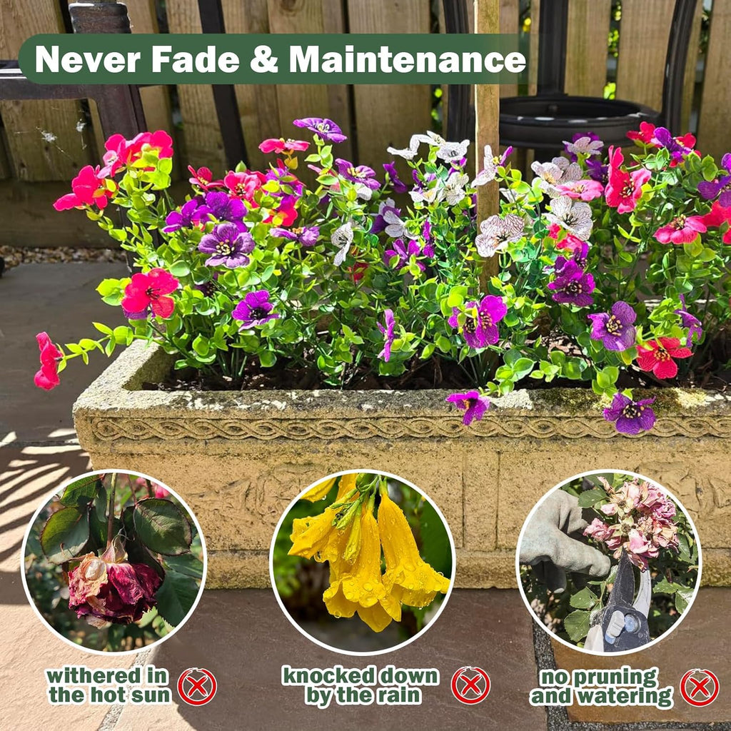 Nepfaivy UV-Resistant Artificial Outdoor Flowers