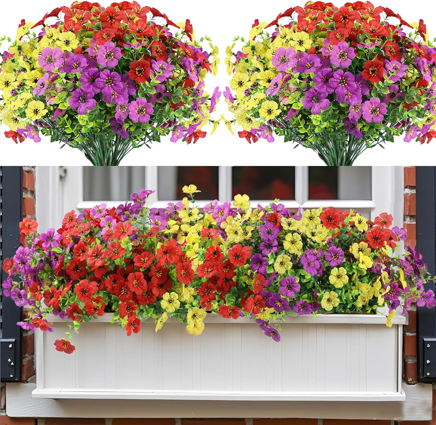 Nepfaivy UV-Resistant Artificial Outdoor Flowers