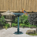28" Bird Bath with Fleur De Lis Pattern